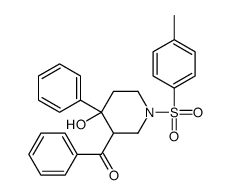 [4-hydroxy-1-(4-methylphenyl)sulfonyl-4-phenylpiperidin-3-yl]-phenylmethanone结构式