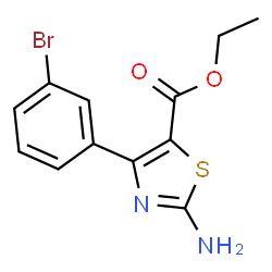 Ethyl-2-amino-4-(3-bromophenyl)1,3-thiazole-5-carboxylate结构式