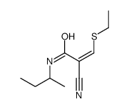 N-butan-2-yl-2-cyano-3-ethylsulfanylprop-2-enamide Structure