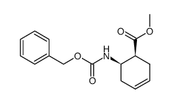 (1S,6R)-6-Benzyloxycarbonylamino-cyclohex-3-ene-1-carboxylic acid methyl ester结构式