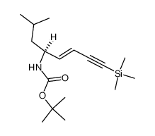 (S-(E))-1,1-dimethylethyl (1-(2-methylpropyl)-5-(trimethylsilyl)-2-penten-4-ynyl)carbamate Structure