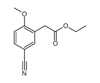 (5-CYANO-2-METHOXY-PHENYL)-ACETIC ACID ETHYL ESTER structure