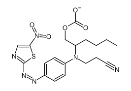 2-[N-(2-cyanoethyl)-4-[(5-nitro-1,3-thiazol-2-yl)diazenyl]anilino]hexyl carbonate Structure