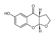 cis-2,3,3a,9a-Tetrahydro-6-hydroxy-4H-furo<2,3-b><1>benzopyran-4-one结构式