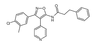 3-(4-Chloro-3-methylphenyl)-5-(3-phenylpropionylamino)-4-(4-pyridyl)isoxazole Structure