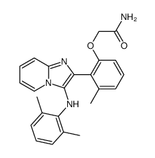 2-[2-(aminocarbonylmethoxy)-6-methylphenyl]-3-(2,6-dimethylphenylamino)imidazo[1,2-a]pyridine Structure