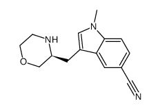 1-methyl-3-[(3S)-morpholin-3-ylmethyl]-1H-indole-5-carbonitrile Structure