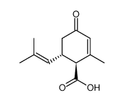 (+-)-2-methyl-6t-(2-methyl-propenyl)-4-oxo-cyclohex-2-ene-r-carboxylic acid Structure