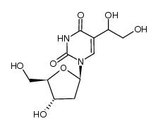 2'-deoxy-5-(1,2-dihydroxyethyl)uridine Structure