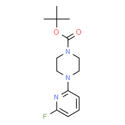 叔-丁基 4-(6-氟吡啶-2-基)哌嗪-1-甲酸基酯结构式