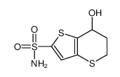 7-hydroxy-6,7-dihydro-5H-thieno[3,2-b]thiopyran-2-sulfonamide Structure