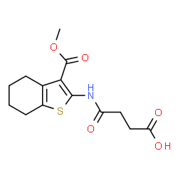 4-{[3-(Methoxycarbonyl)-4,5,6,7-tetrahydro-1-benzothiophen-2-yl]amino}-4-oxobutanoic acid Structure