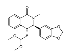 (+/-)-trans-3-(1,3-benzodioxol-5-yl)-3,4-dihydro-4-(2,2-dimethoxyethyl)-2-methyl-1(2H)-isoquinolone Structure