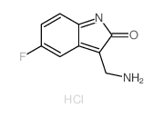 3-(氨基甲基)-5-氟-1,3-二氢-2H-吲哚-2-星空app盐酸盐结构式