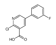 2-chloro-5-(3-fluorophenyl)pyridine-3-carboxylic acid结构式