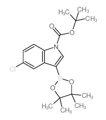 tert-Butyl 5-chloro-3-(4,4,5,5-tetramethyl-1,3,2-dioxaborolan-2-yl)-1H-indole-1-carboxylate structure