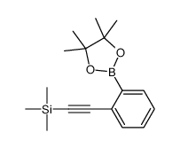 Trimethyl((2-(4,4,5,5-tetramethyl-1,3,2-dioxaborolan-2-yl)phenyl)ethynyl)silane Structure