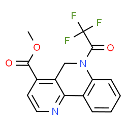 6-(2,2,2-TRIFLUORO-ACETYL)-5,6-DIHYDRO-BENZO[H][1,6]NAPHTHYRIDINE-4-CARBOXYLIC ACID METHYL ESTER结构式