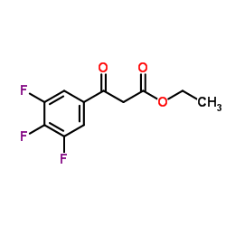 Ethyl 3-oxo-3-(3,4,5-trifluorophenyl)propanoate结构式