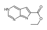 ethyl 7H-pyrrolo[2,3-d]pyrimidine-6-carboxylate结构式