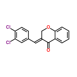 3-[(E)-(3,4-DICHLOROPHENYL)METHYLIDENE]-2,3-DIHYDRO-4H-CHROMEN-4-ONE结构式