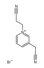 1-(2-cyanoethyl)-3-(cyanomethyl)pyridin-1-ium bromide Structure