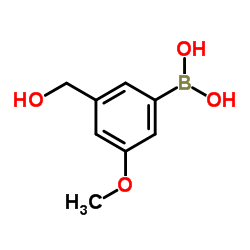 [3-(Hydroxymethyl)-5-methoxyphenyl]boronic acid structure