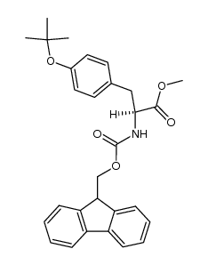 N-(9-Fluorenylmethoxycarbonyl)-O-tert-butyl-L-tyrosine Methyl Ester结构式