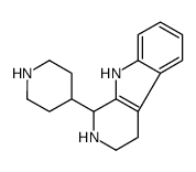 1H-Pyrido(3,4-b)indole, 2,3,4,9-tetrahydro-1-(4-piperidinyl)-结构式