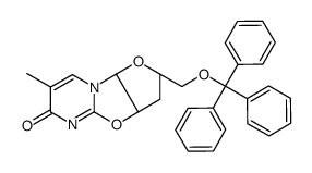 (2S,3aS,9aR)-7-methyl-2-(trityloxymethyl)-2,3,3a,9a-tetrahydrofuro[1,2][1,3]oxazolo[3,4-a]pyrimidin-6-one结构式