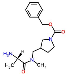 Benzyl 3-{[alanyl(methyl)amino]methyl}-1-pyrrolidinecarboxylate Structure