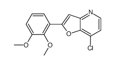 7-chloro-2-(2,3-dimethoxy-phenyl)-furo[3,2-b]pyridine结构式