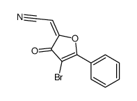 (2E)-2-(4-bromo-3-oxo-5-phenylfuran-2-ylidene)acetonitrile结构式