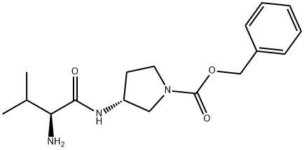 (R)-3-((S)-2-Amino-3-methyl-butyrylamino)-pyrrolidine-1-carboxylic acid benzyl ester Structure