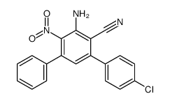 2-氨基-4-苯基-6-(p-氯-苯基)-3-硝基苯甲腈结构式