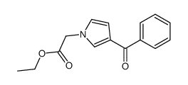 ethyl 2-(3-benzoylpyrrol-1-yl)acetate结构式