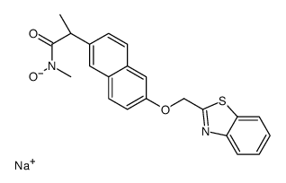 sodium,(2S)-2-[6-(1,3-benzothiazol-2-ylmethoxy)naphthalen-2-yl]-N-methyl-N-oxidopropanamide结构式