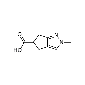 2-甲基-2,4,5,6-四氢环戊二[c]吡唑-5-羧酸结构式