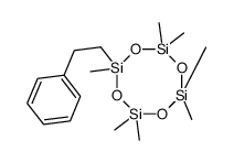 2,2,4,4,6,6,8-heptamethyl-8-(2-phenylethyl)-1,3,5,7,2,4,6,8-tetraoxatetrasilocane Structure