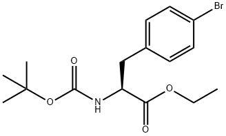 Phenylalanine, 4-bromo-N-[(1,1-dimethylethoxy)carbonyl]-, ethyl ester Structure