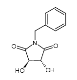 (+/-)-1-benzyl-3r,4t-dihydroxy-pyrrolidine-2,5-dione结构式