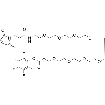 Mal-NH-PEG8-CH2CH2COOPFP ester Structure