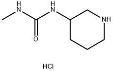 3-methyl-1-(piperidin-3-yl)urea hydrochloride Structure