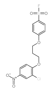 Benzenesulfonylfluoride, 4-[3-(2-chloro-4-nitrophenoxy)propoxy]- structure