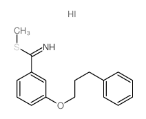 Benzenecarboximidothioicacid, 3-(3-phenylpropoxy)-, methyl ester, hydriodide (1:1) structure