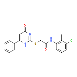 N-(3-chloro-2-methylphenyl)-2-[(6-oxo-4-phenyl-1,6-dihydro-2-pyrimidinyl)sulfanyl]acetamide picture