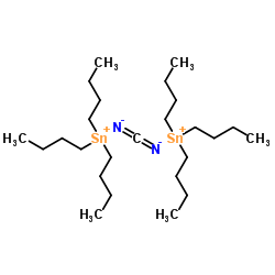 Bis(tributylstannanylium) methanediylidenediazanide结构式