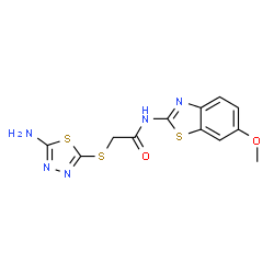 2-[(5-Amino-1,3,4-thiadiazol-2-yl)sulfanyl]-N-(6-methoxy-1,3-benzothiazol-2-yl)acetamide picture