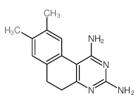 Benzo(f)quinazoline-1,3-diamine, 5,6-dihydro-8,9-dimethyl- Structure