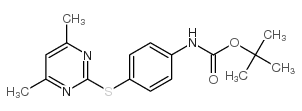 Carbamic acid, [4-[(4,6-dimethyl-2-pyrimidinyl)thio]phenyl]-, 1,1-dimethylethyl ester (9CI) structure